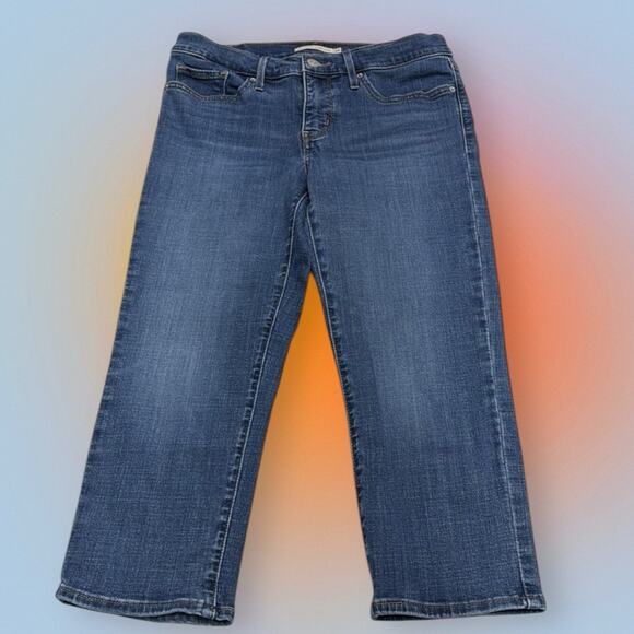 LEVI’S 311 Women’s 28 SHAPING SKINNY CAPRI Blue Jeans - Picture 2 of 4